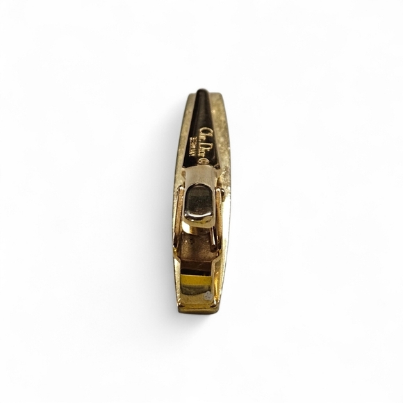 Christian Dior Gold Tone Logo Stamp Tie Clip For Sale at 1stDibs Dior Homme Vintage Tie Clip In Textured Gold